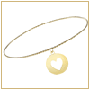 Gold bracelet with heart charm