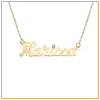 Gold script nameplate