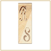 Men's gold initial monogram money clip